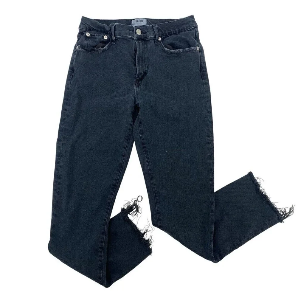 AGOLDE TONI MID RISE STRAIGHT JEANS DISTRESSED A133D-3002 FERAL SIZE 26